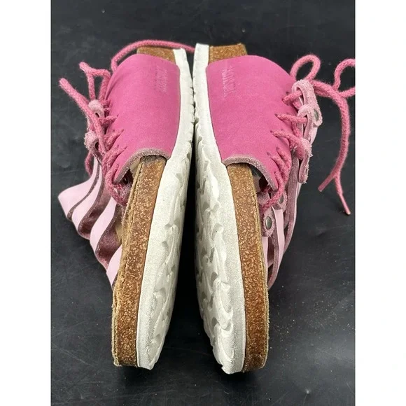 Women's‎ Birkenstock Novato Laced Pink Leather Sandals EU 37 US 6 - Picture 10 of 13